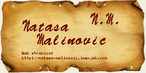 Nataša Malinović vizit kartica